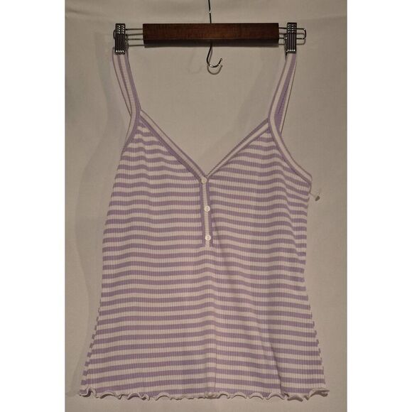 Vero Moda Womens Aria Stripe Ribbed V Neck Camisole‎ Size Medium NWOT - Picture 1 of 4
